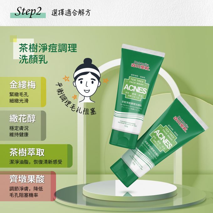 Dr.Morita 森田藥粧 - 茶樹淨痘調理洗面乳-120g