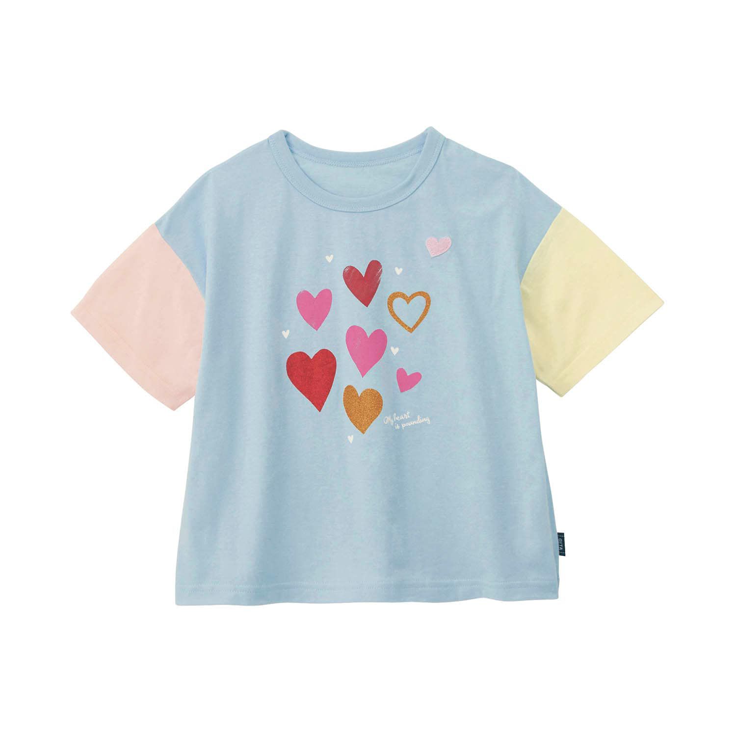 日本千趣會 - GITA純棉印花撞色短袖上衣-星星-藍紫白