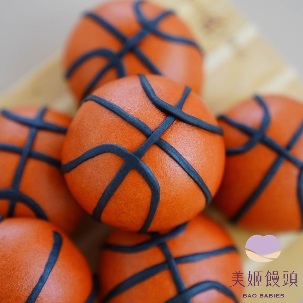 籃球鮮乳造型奶黃包-50g*6顆