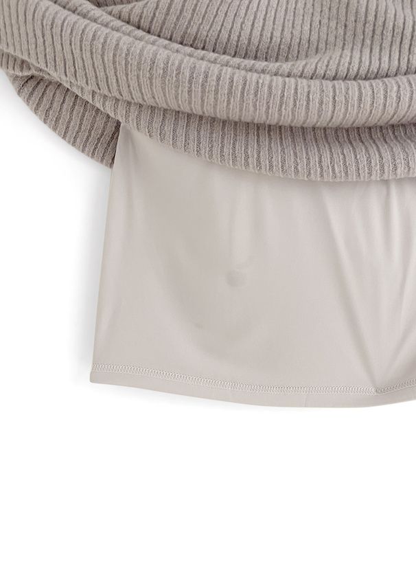 日本 GRL - 聯名款 氣質平口露肩兩件式洋裝-米杏