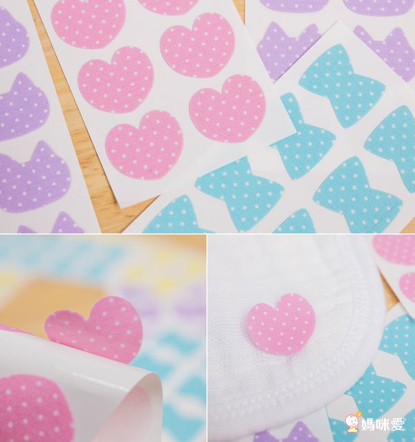 日本 KAWAGUCHI 川口 - 日本製免燙標籤姓名布貼紙-藍點點 (三包特惠組)