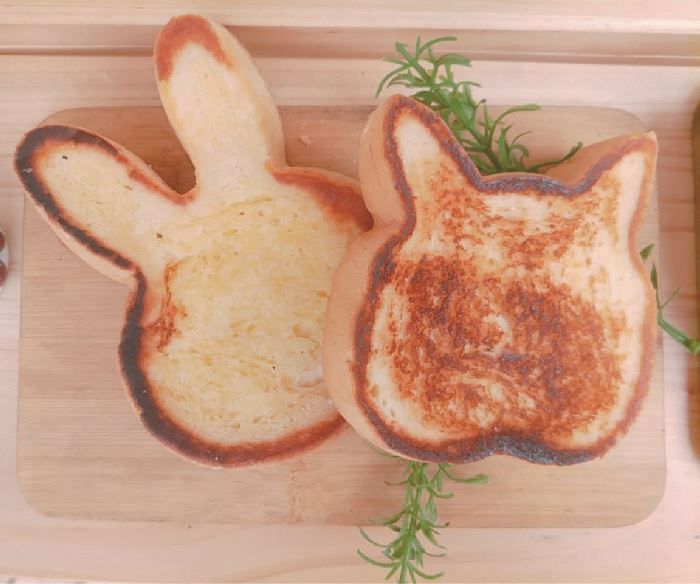 熱樂煎 - 動物造型厚片生吐司-原味貓咪