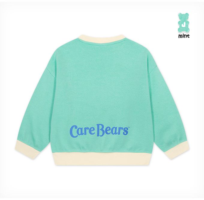 韓國 Jelispoon - (聯名款)熊熊好夥伴內刷毛長袖套裝-薄荷綠