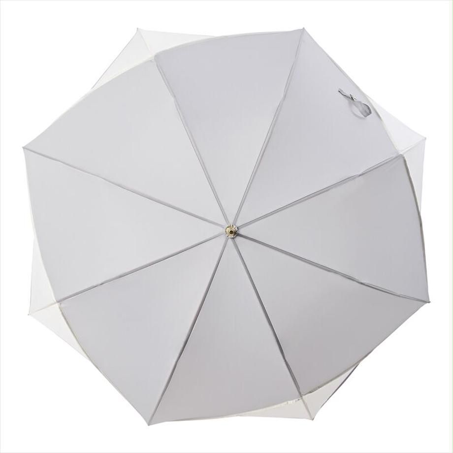 日本 nifty colors - 抗UV輕量 晴雨兩用J型手把直傘-花瓣浪漫-薰衣草 (直徑90cm/256g)