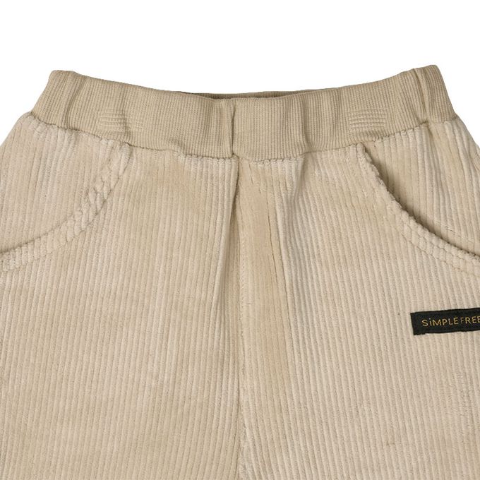 akachan honpo - 10分蓬蓬褲-燈心絨-淺卡其色