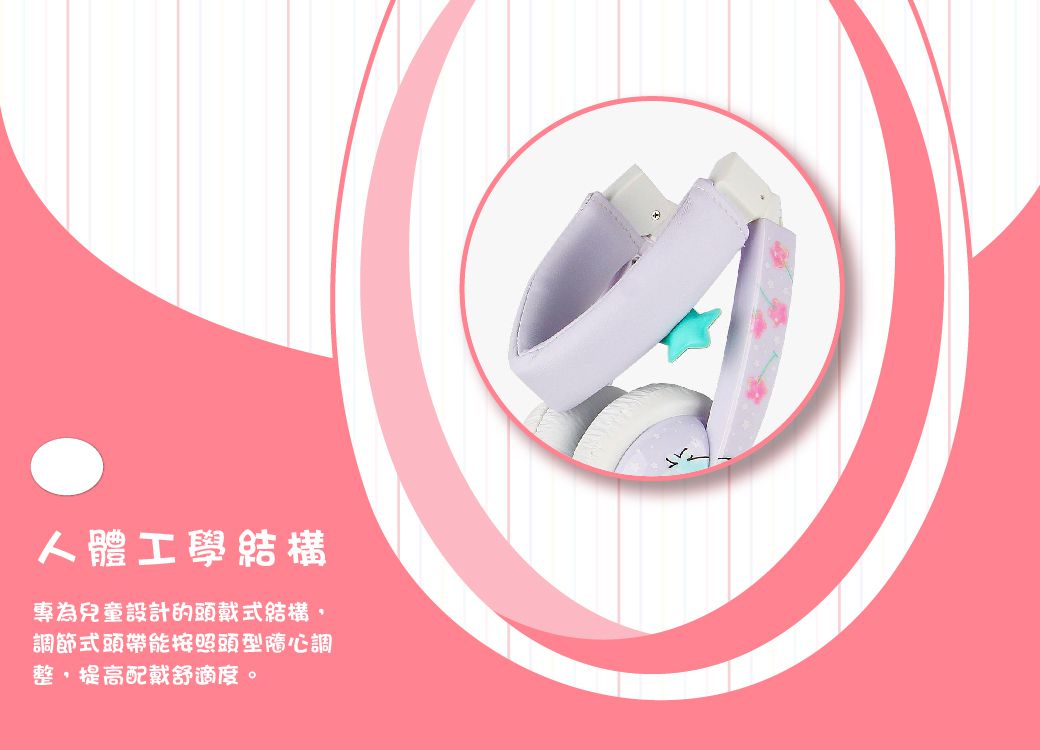 Hong Man - 三麗鷗系列 兒童耳機 可愛耳朵造型款(線控式麥克風)-布丁狗