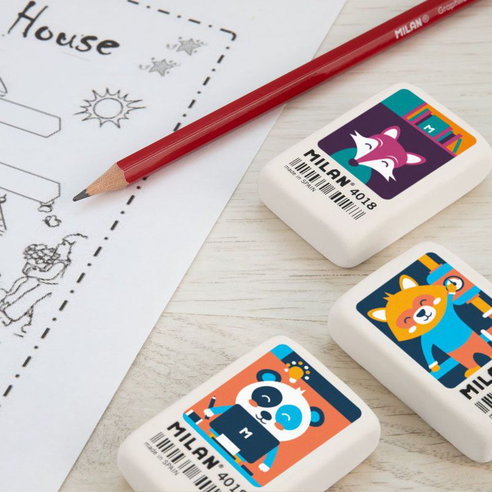 森林調皮動物橡皮擦_4入