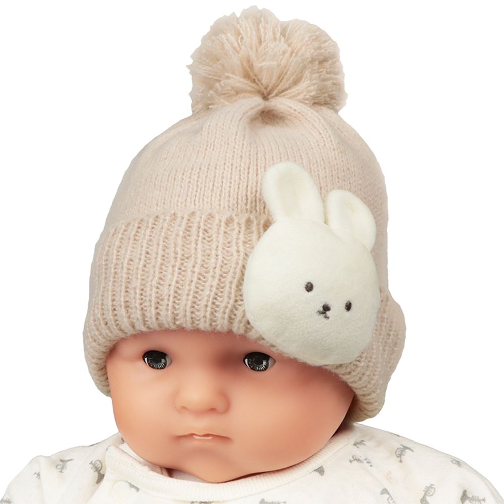 嬰幼兒針織帽-動物-灰色