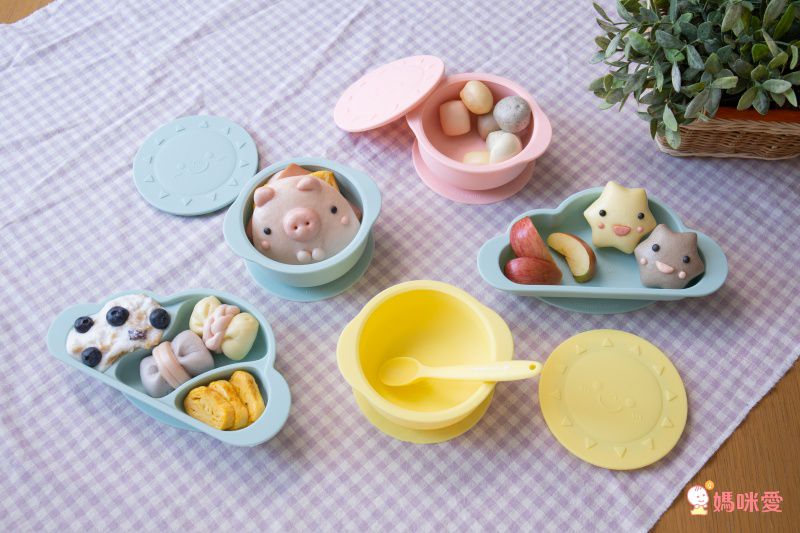 食品級矽膠可沸水消毒【韓國 Mother's Corn】雲朵吸力餐盤