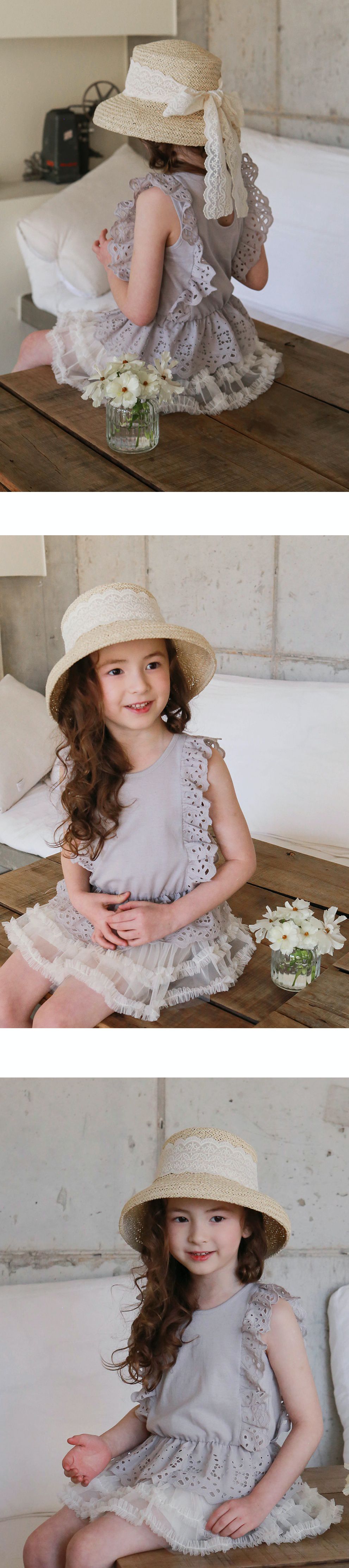 韓國 PuellaFLO - (現省50元)唯美紗裙套裝-灰藍上衣X白紗裙