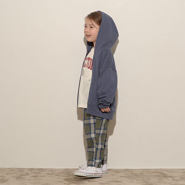 日本 b-ROOM - 簡約百搭連帽運動外套-素色-灰綠