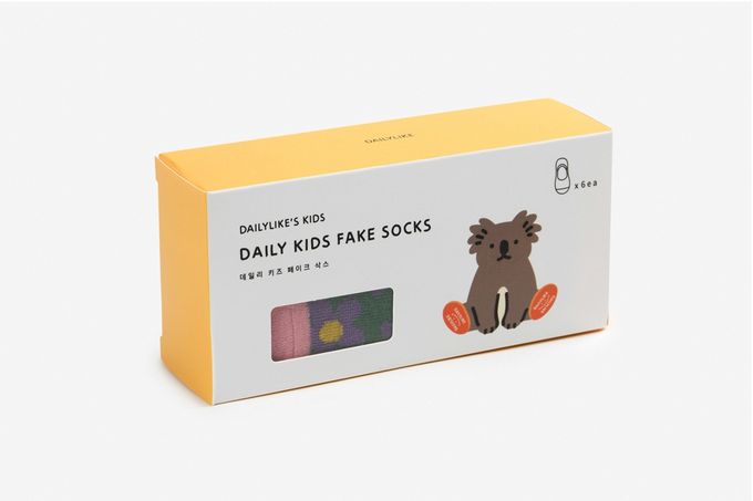 韓國 Daily Like - 兒童襪子/船型襪6入組-動物X水果