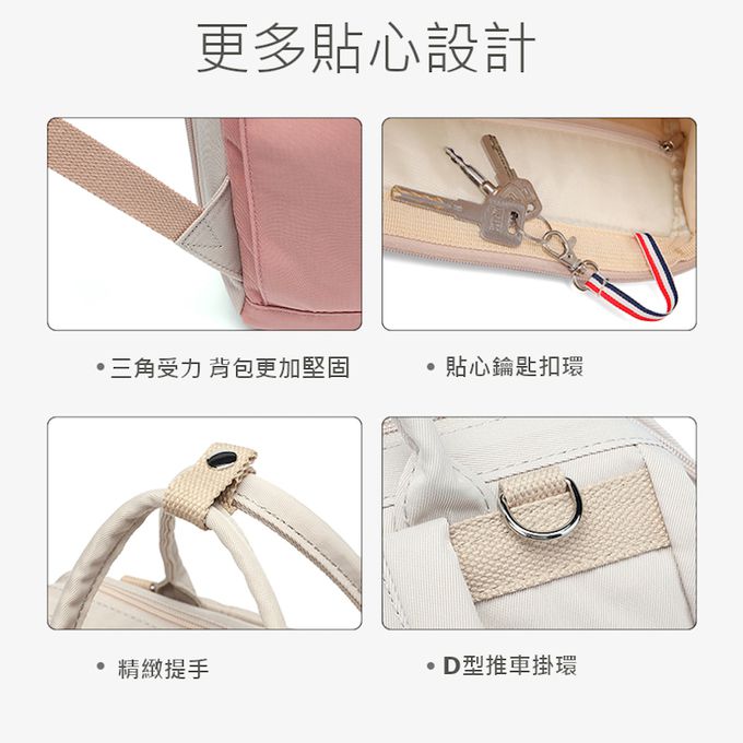 Heine 海恩 - WIN-215 後背包 收納後背包 媽媽包 尼龍包 待產包 育兒包 女包-靛藍