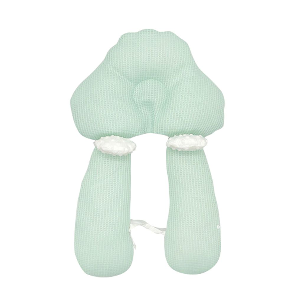 JoyNa - 嬰兒枕頭 新生兒防扁頭定型枕 防側翻枕-綠色 (均碼)