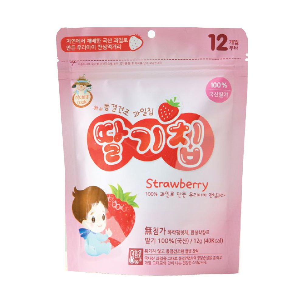 韓爸田園日記 - 寶寶乾水果片-草莓 (12個月以上)-1包/12公克