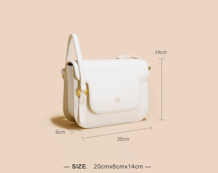 真皮斜跨/單肩翻蓋豆腐包-抹茶綠 (20x6x14cm)