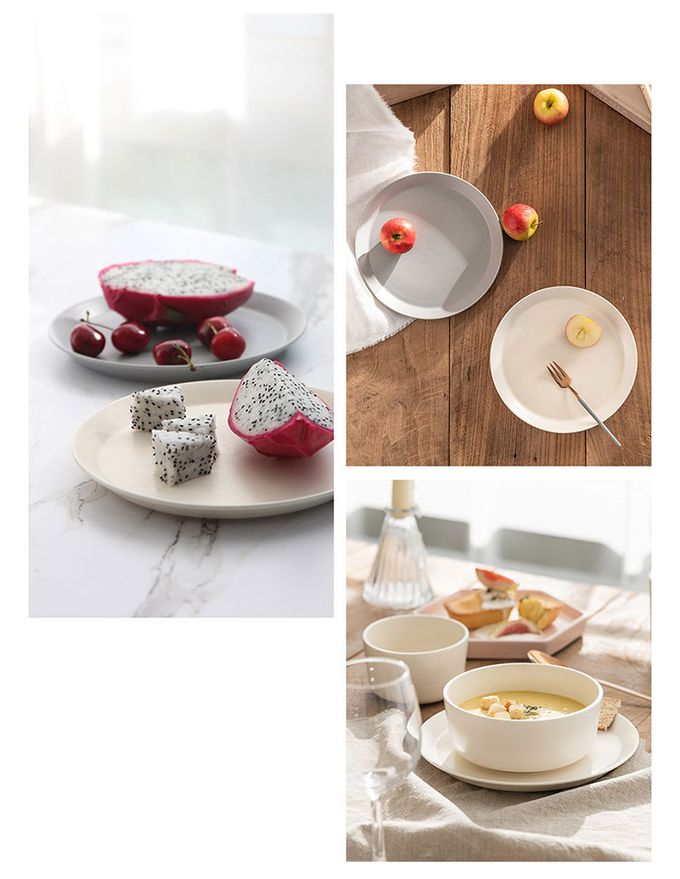 韓國 SSUEIM - Mariebel系列莫蘭迪陶瓷淺盤19cm (灰色)