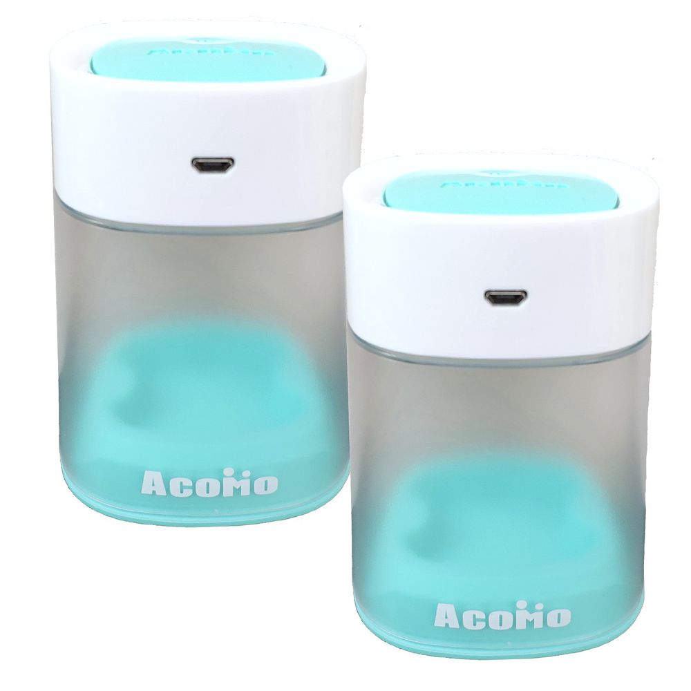 AcoMo - PPS II USB 紫外線 2 分鐘奶嘴個人消毒器-超值 2 入組-Tiffany/蒂芙尼綠