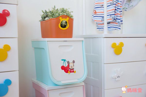 日本 IRIS OHYAMA - 迪士尼系列上掀式收納箱 FLP-S-粉