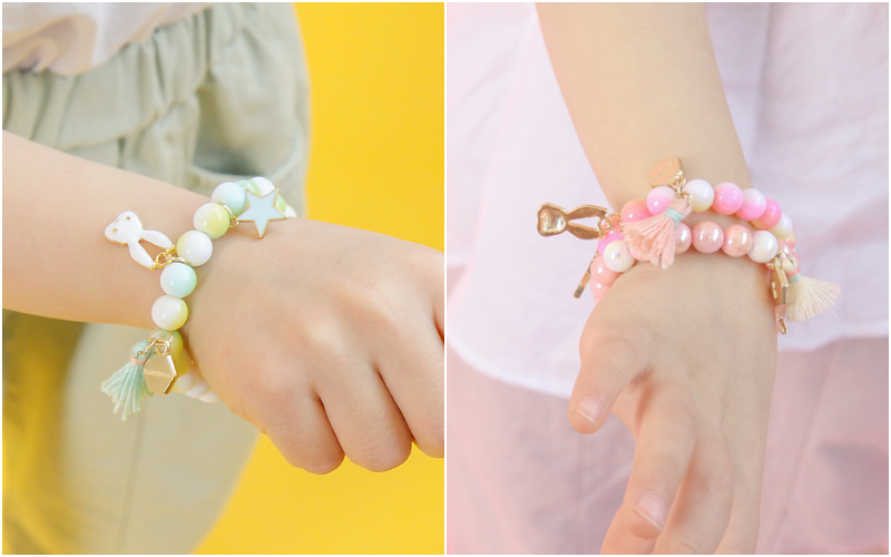 韓國 Babyblee - 童話耳夾-粉兔X白星