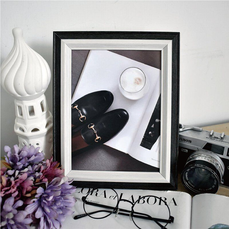 TROMSO - 巴黎撞色木紋6X8相框-黑