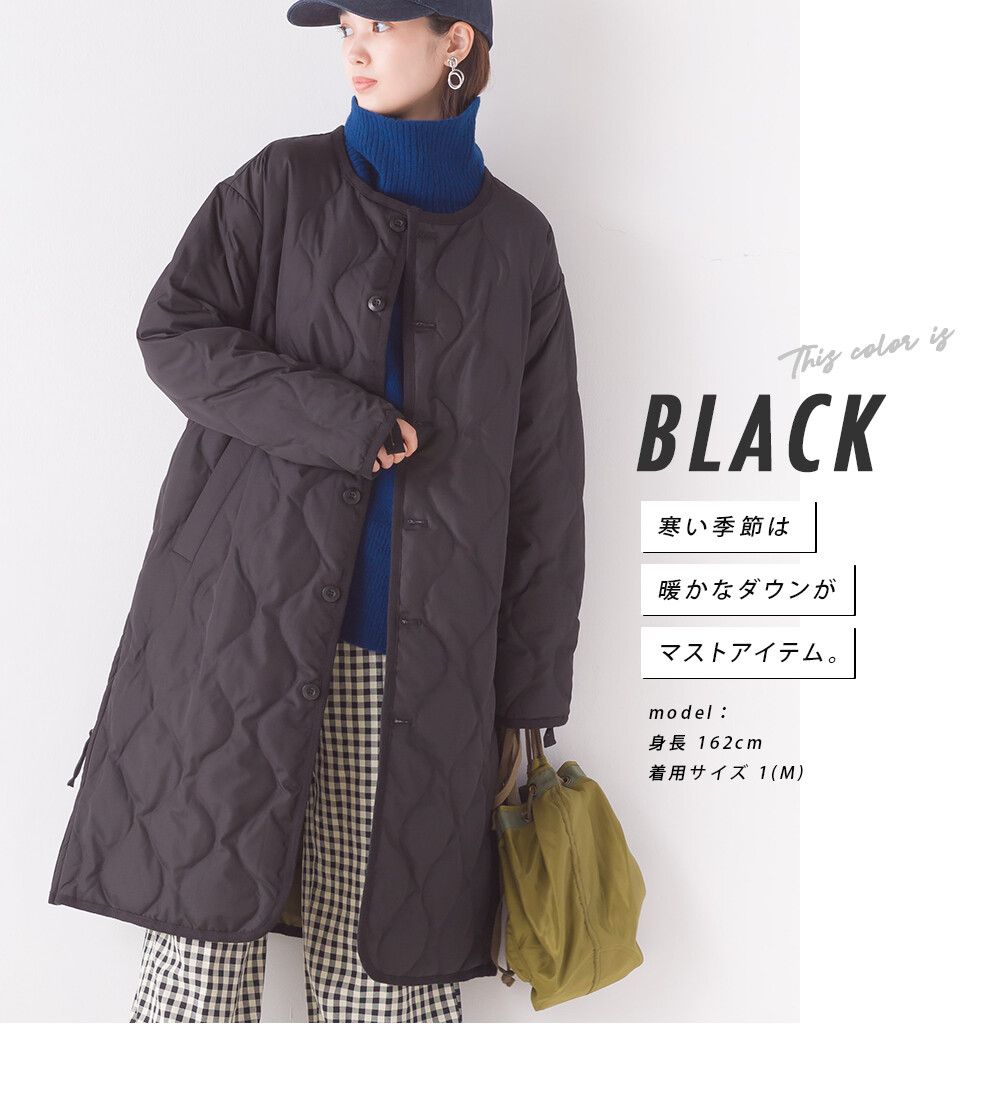 日本 OMNES - 輕量波浪衍縫長版羽絨外套-焦糖棕