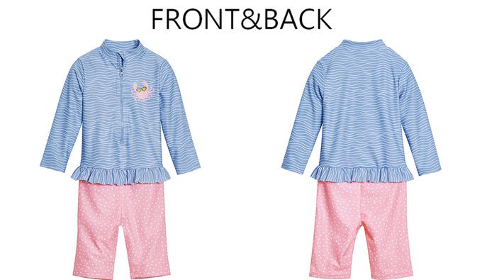 德國Playshoes - 抗UV長袖防曬防寒兒童連身泳裝-螃蟹