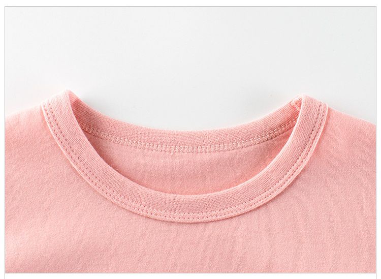 純棉短袖上衣-熊熊朋友-粉色