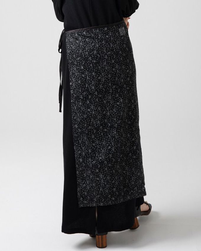 日本 gleam - [疊穿高手]閃亮光澤薄紗半片裙-黑