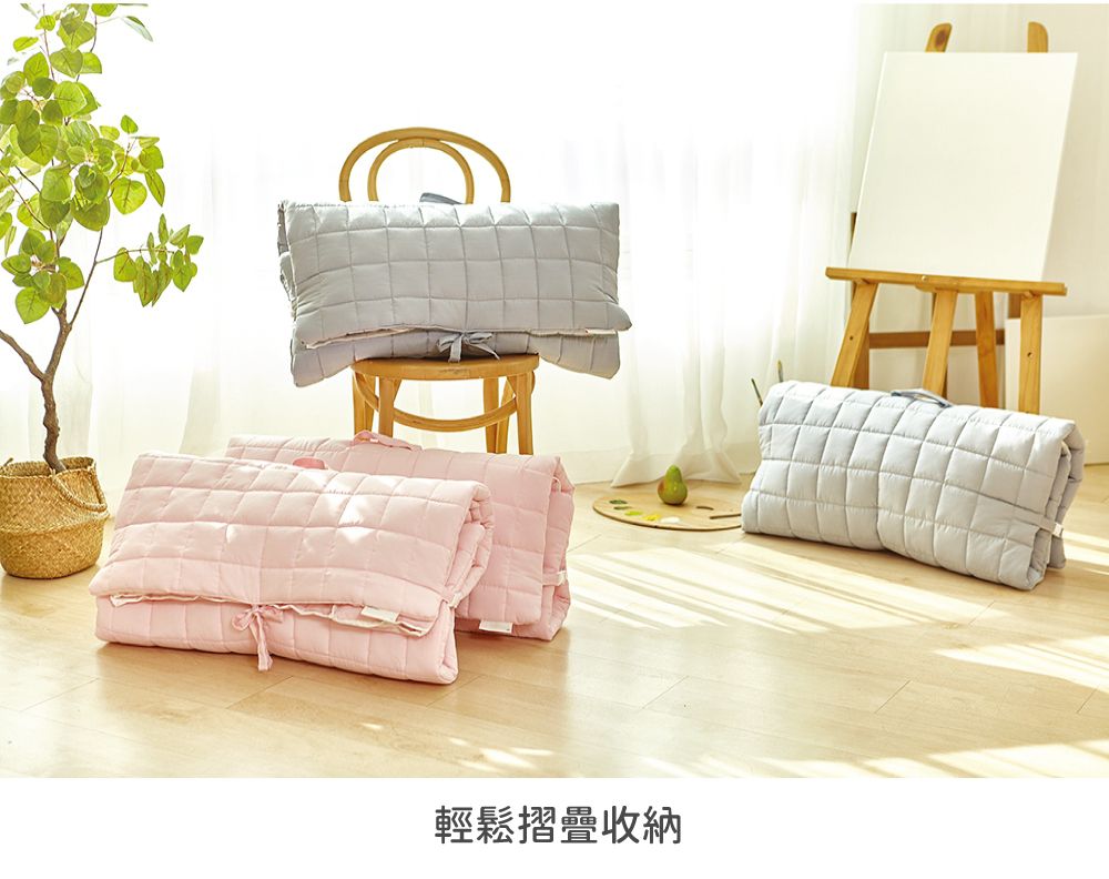 韓國 Hello HiZoo - 手工製莫代爾防蟎抗菌便攜式兒童睡袋(枕頭+睡墊+被子)-粉紅兔 (70x140cm)