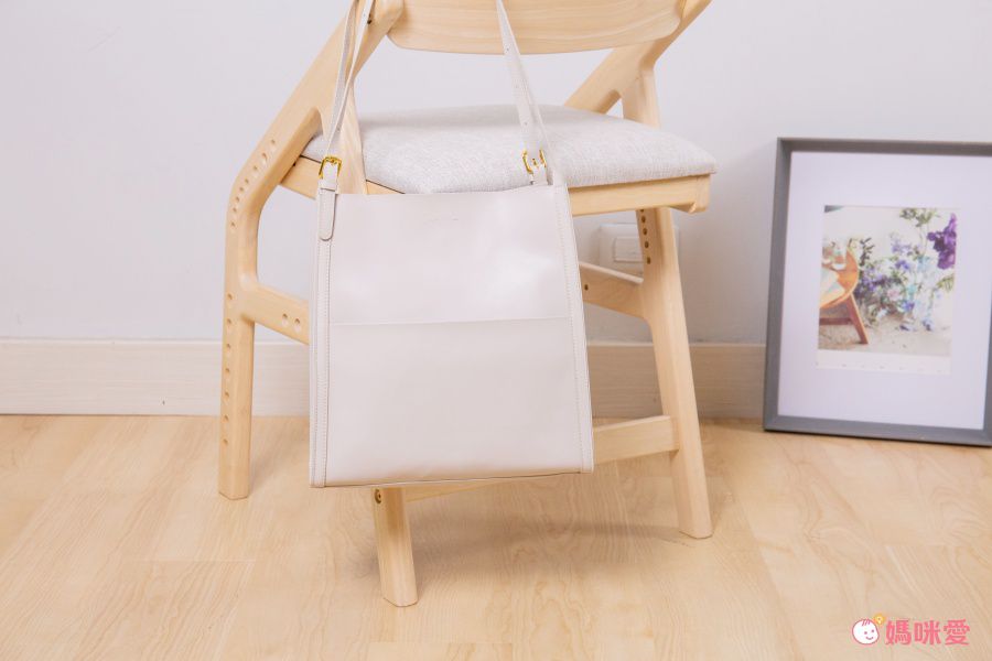 真皮大容量單肩托特包-卡其色 (30x12x31cm)