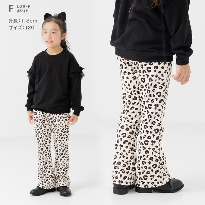 日本 Chil2 - 保暖內刷毛印花喇叭褲-細格紋-黑白