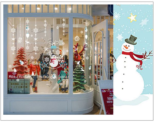 JB Design - 時尚壁貼-聖誕小雪人吊飾 (60cm*90cm)