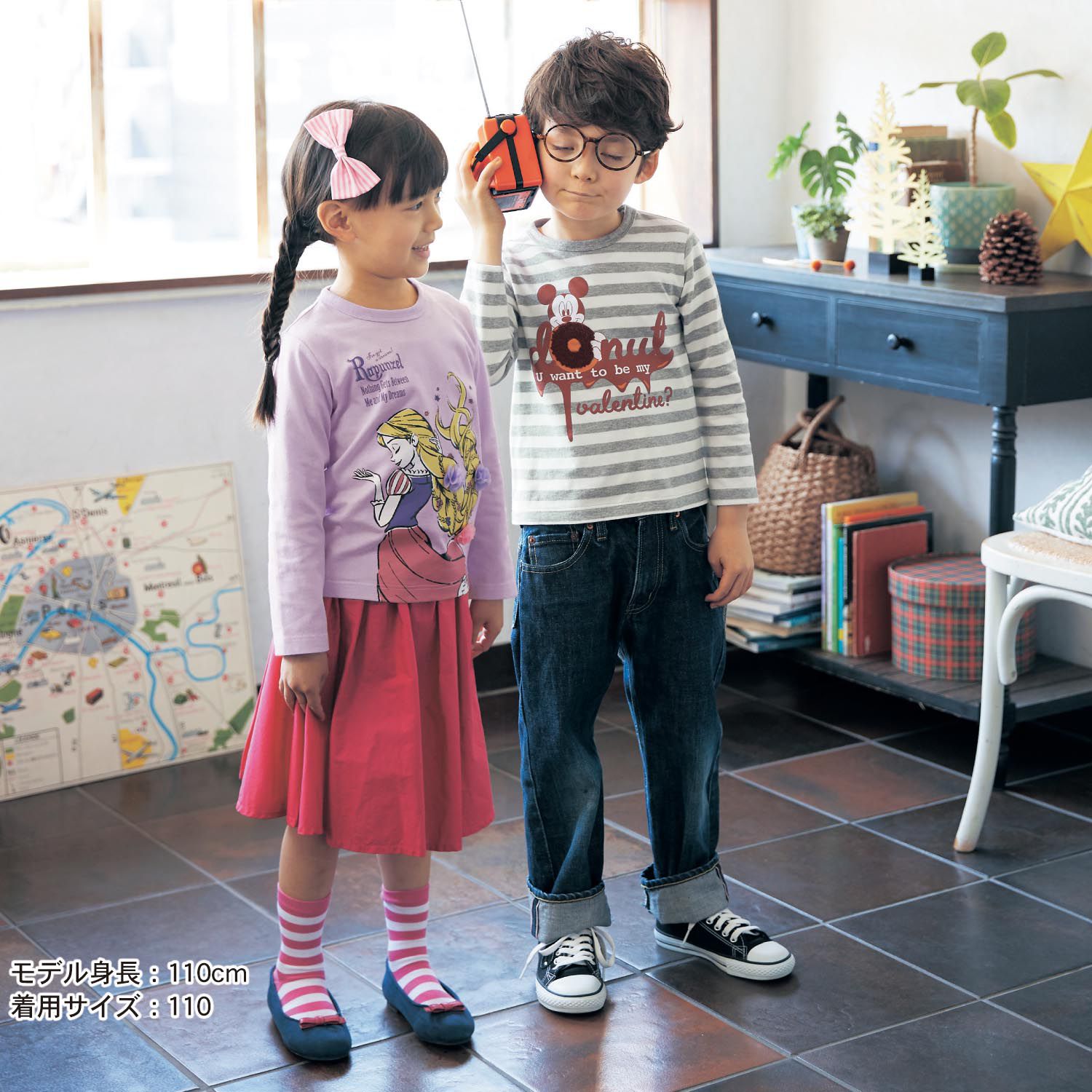 日本千趣會 - 迪士尼純棉長T(立體設計)-長髮公主-紫