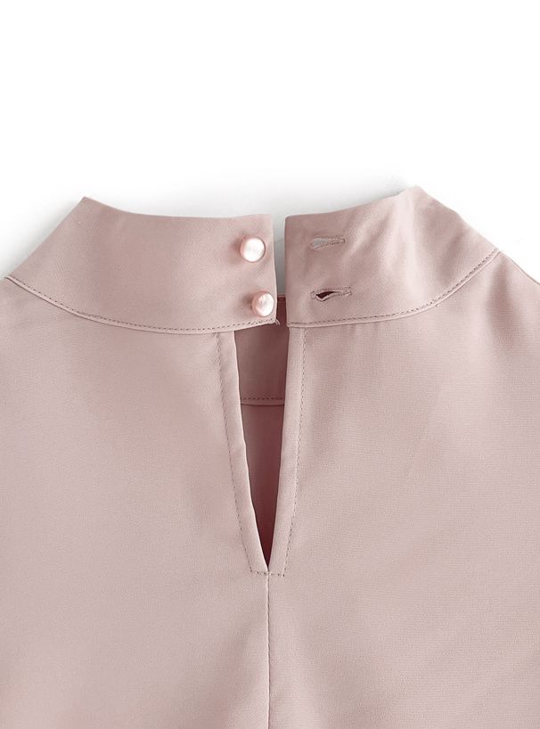 日本 GRL - 浪漫珍珠點綴長袖上衣-黑 (F)