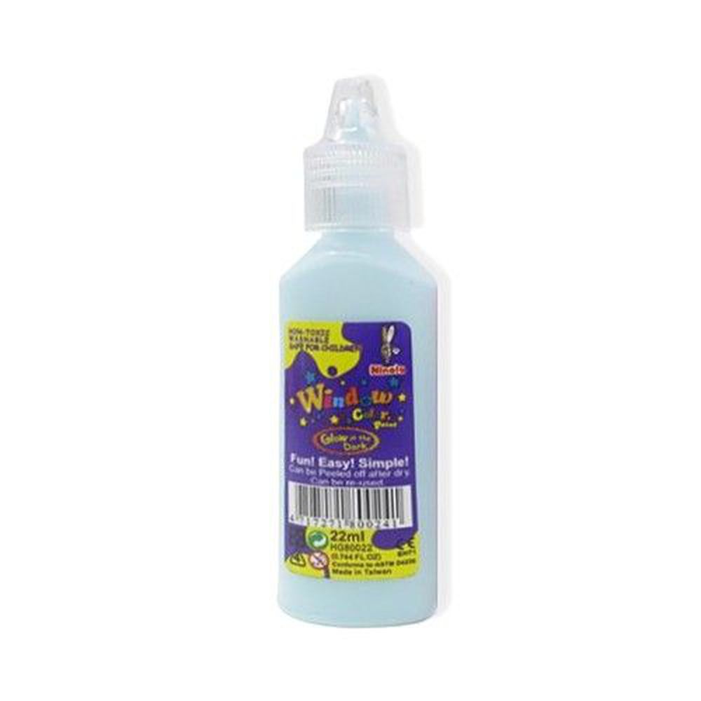 愛玩色創意館 - 彩繪玻璃貼單支顏料-夜光01-22 ml
