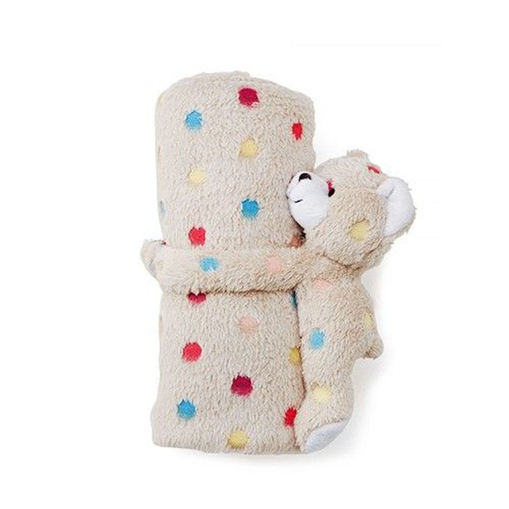 日本 KEYSTONE - DAKKO動物玩偶安撫毯-彩色點點熊熊 (70x100cm)