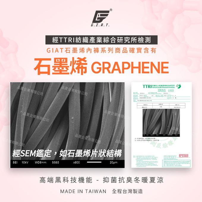 GIAT - 石墨烯碘紗暖宮抗菌內褲-中腰款-經典黑