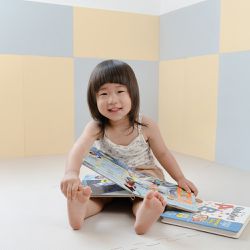 Pato.Pato - EVA無毒防撞壁貼-鵝黃灰藍 (28cm*56cm*2cm)-一包6片裝