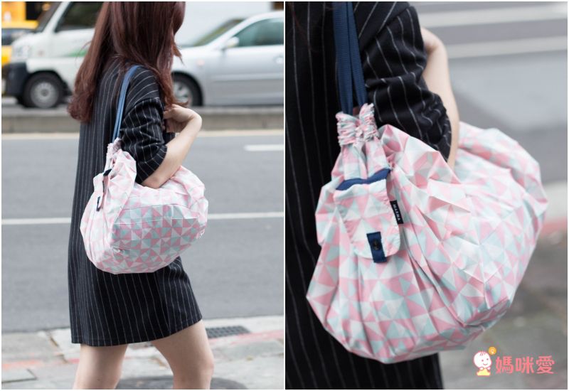 日本 MARNA - Shupatto 秒收摺疊購物袋-五週年限定升級款-森林綠 (M(30x35cm))-耐重5kg / 15L