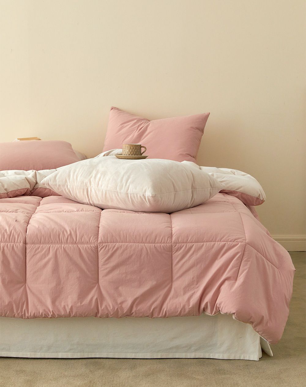 韓國 Maatila - 可水洗刷毛高密度60支棉棉被-玫瑰拿鐵