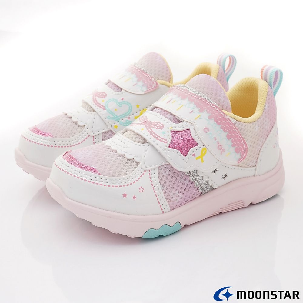 Moonstar日本月星 - 月星速洗樂系列-速乾機能童鞋款-CRC23318白粉(中小童段)-機能運動鞋-白粉