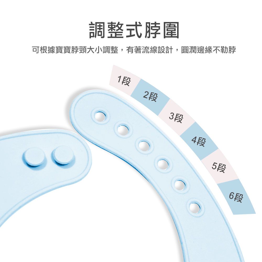 韓國 BAILEY 貝睿 - 矽膠圍兜-立體圍兜-粉藍