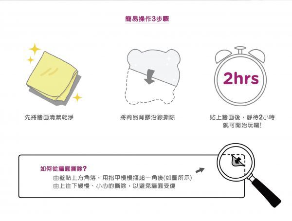 免收拾【新加坡Oribel】壁貼玩具，貼在牆上想玩就玩！