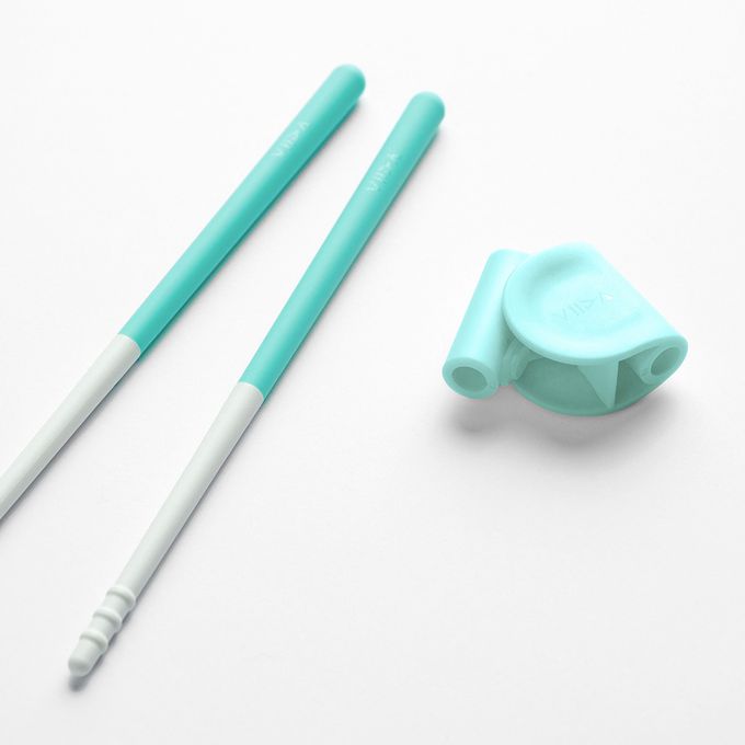 VIIDA - 抗菌學習筷補助器(台灣生產製造/抗菌食品級樹脂)-甜心粉