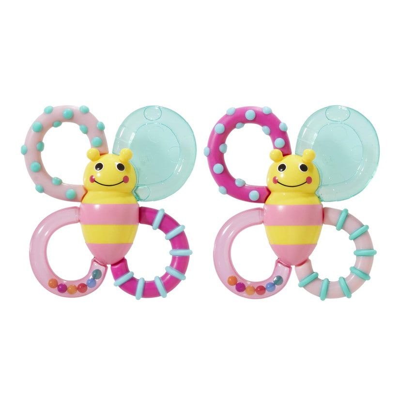 akachan honpo - Sassy固齒器-蜜蜂-粉紅色