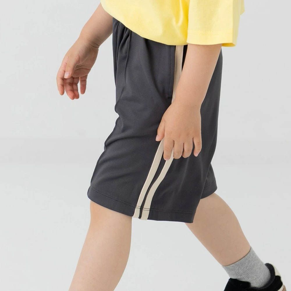 抗UV 不易起球彈力短褲-炭灰