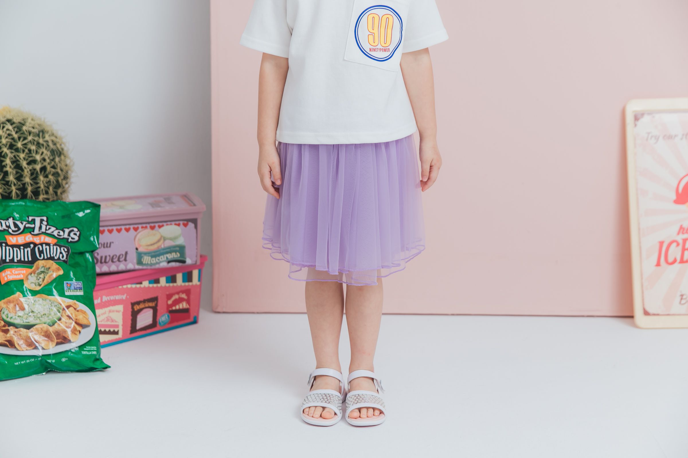 Peachy - 北鼻款*獨家訂製綿柔空氣紗裙-短裙款-薰衣草紫