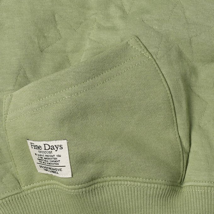 akachan honpo - 星星造型鋪棉休閒上衣-軍綠色