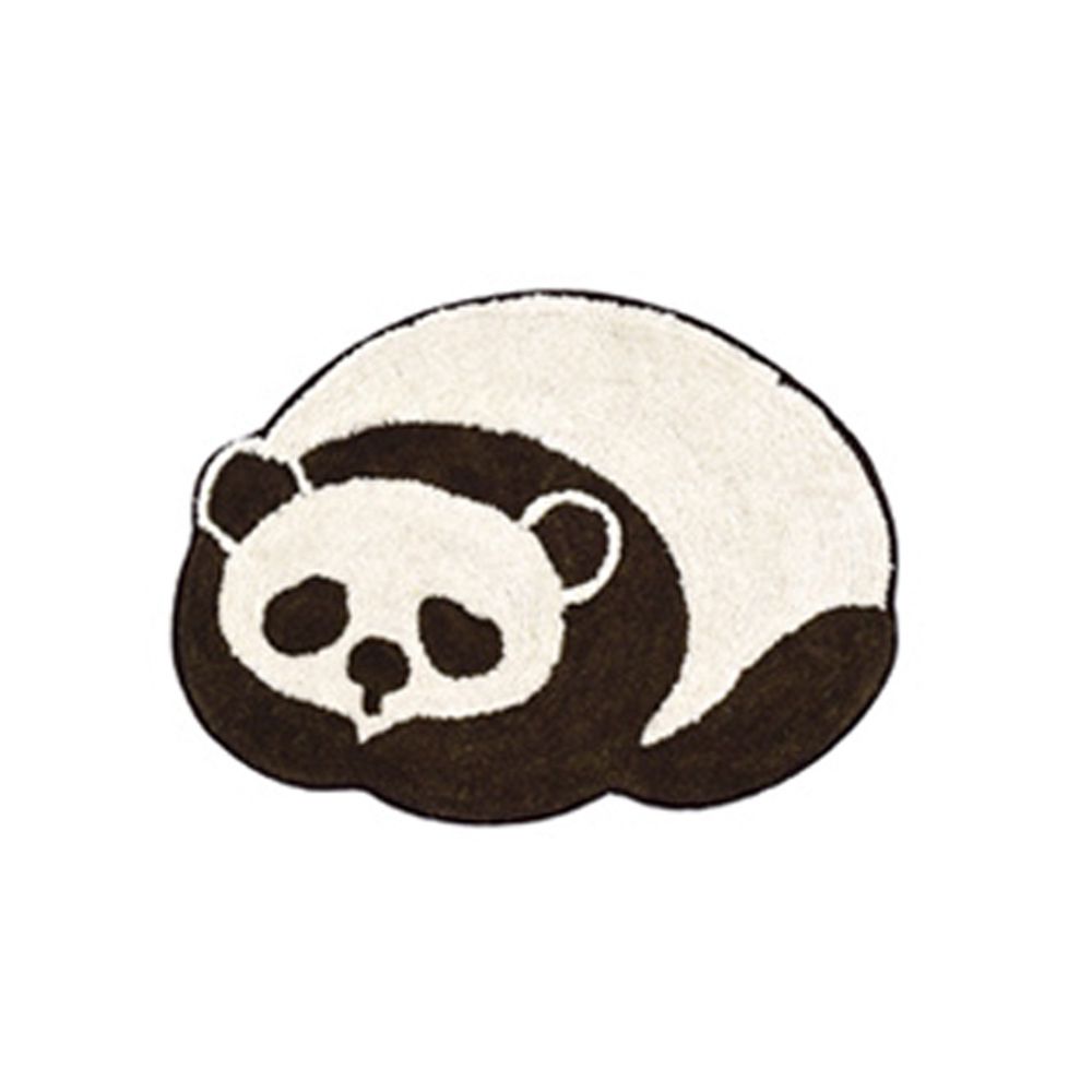 日本 TOMO - 打瞌睡小動物圓地墊/腳踏墊-熊貓 (約40×54cm)